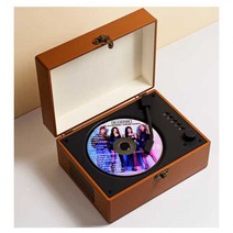 빈티지 레트로 CD 플레이어 스피커 음향도구 거치대, 하오유화이트(충전가능모델)+CD+U디스크기능