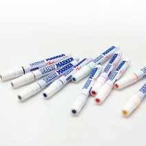 다목적 페인트 마카 얇은 보드 디자인 마크펜 낱개 11색 마카펜 흰색 마커 색깔 펜 데코 문화 칼라 컬러 팬 산업용 공업용 일러스트 애니메이션 윈도우 페인팅 인테리어, 적색 (503123)