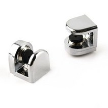 유리 브라켓 ㄷ자 크롬 선반 연결부속 소켓 유리다보, 본상품선택