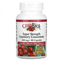 네추럴팩터스 슈퍼 스트렝스 크렌베리 콘센트레이트 500mg 90캡슐