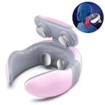 목 어깨 안마기 온열 지압 마사지기 무선 휴대용, 핑크 리모컨모델