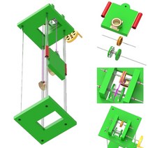 엘리 베이터 수동 승강기 만들기 EVA 도르래 원리 구조 관찰 간이 앨리 앨레 배이터 조립 키트 도르레