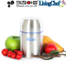 [키친아트] 리빙쉐프(에코아트) 스텐진공 보온병겸 죽통840ml(KSJ-840), 상세 설명 참조