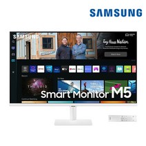삼성전자 32인치 평면 LED 컴퓨터 스마트 모니터 M5 S32BM501 HDR10 넷플릭스 유튜브지원 대리점정품 LS32BM501EKXKR 화이트, 삼성 S32BM501 (LS32BM501EKXKR)
