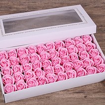 (주)아트인 비누꽃장미(3겹-50송이), 핑크