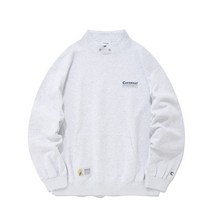 COVERNAT 스포츠클럽 하이넥 오버핏 맨투맨 헤더 그레이 CO2203CR15HG