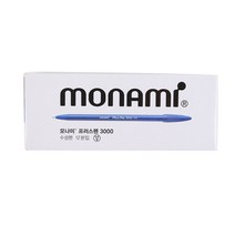 모나미 플러스펜 3색 1박스 12개입 PLUSPEN-3000 수성, 파랑 1박스 12개입