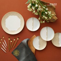 한국도자기 결 뷔페세트 9p 본차이나 티포크 포함, 화이트