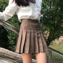 CIUUC 주름 치마 여학생 한국 버전의 a-line 스커트 인 하프 스커트 여름 회색 미니 스커트 여성 2022 높은 허리