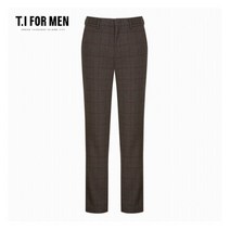 [티아이포맨] (T.I FOR MEN) 시가렛핏 울 블랜디드 글렌체크 슬랙스(M186MPT