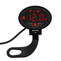 ed 차량용 간판 전광판 DC 12V-24V 자동차 오토바이 LED 패널 디지털 전압 디스플레이 미터 A5KD, 한개옵션1, 03 빨간