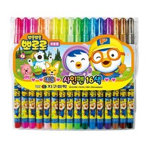 [코리아문구사] 지구화학 뽀로로 사인펜 16색