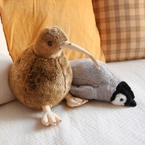 하찮은 펭귄 키위새 인형 2종 [28cm 귀여운 동물 새 애착 안고자는 중형 털 봉제인형 선물], 키위새인형