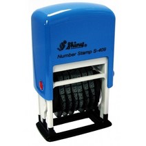 올콕샤이니 자동 넘버링 S-409 6단 4mm 일부인 스탬프 숫자 문구용 찍기 도장 날짜 사무용+allcokㅍㄱ, 옵_잉크패드흑