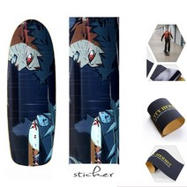 스텀패드 롱보드 스케이트 더블 로커 샌드페이퍼 8423cm 스프레이 전기 스쿠터 스케이트 데크 서핑문신 그립 사포 테이프, uchiha obito4
