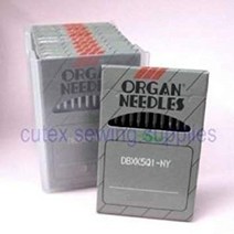 100 Organ DBXK5Q1-NY Embroidery Needles For Janome MB4 Melco EP4 Elna 9900 (Size 80 / 12), 1