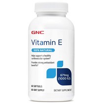 GNC 비타민E 1000IU 토코페롤 60소프트젤