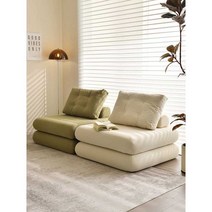 부드러운 좌식소파 싱글사각 작업실 사무실 휴게실, (100x100x42cm) 코듀로이-크림