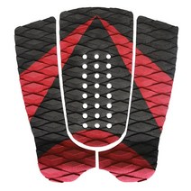 스텀패드 스톰패드 스노우보드 미끄럼방지 3조각 서핑 보드 트랙션 테일 패드 EVA 폼 데크 그립 스톰프 매, 01 빨간