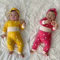 [스타일베베] 도트 보넷슈트세트 남아 여아 3개월 6개월 12개월 봄 출산선물