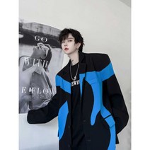 남성 투톤배색 스티치 재킷 가수 무대 의상