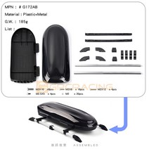GRC 1/10 루프 박스 수하물 랙 추적 차량 축 SCX10 90046 TRX4 시뮬레이션 등반 자동차 개조, 04 black, 04 black