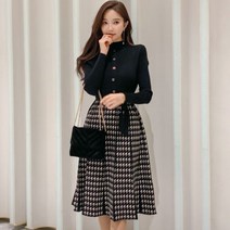 리더스타 여성원피스 기본핏 원피스 자체제작 니트원피스 롱원피스 긴팔원피스 미디원피스