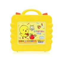 [동아] 노랑병아리 손에 묻지않는 어린이 크레용 세트, 48색