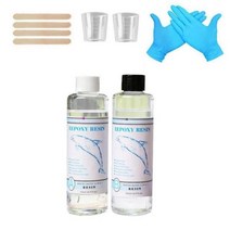 에폭시 수지 키트 크리스탈 클리어 경화제 쉬운 믹스 DIY 용품 아트 캐스팅 쥬얼리 프로젝트 재고 접착제, 1Set