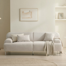 [추석쿠폰] 삼익가구 브래디 기능성 패브릭 2인용 3인용 소파(스툴제외)_쿠션증정, 오트밀