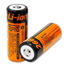 제스트 26650 리튬이온배터리 Z-26650 3.7V 리튬이온충전지 1P(케이스 X) 2P(케이스 O), Z-26650(2P 케이스 포함)