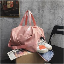 여자헬스대용량보스턴백운동가방 필라테스가방 (블랙 핑크 레드 그레이), 그레이