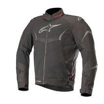 바이크가죽자켓 바이크점퍼 Alpinestars 알파인스타 남성용 TCore Air Drystar 방수 직물 스트리트 오토바이 재킷 블랙/블랙 XL, Medium