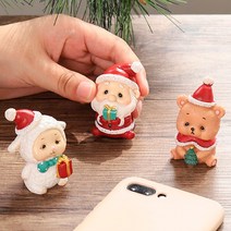 귀여운 크리스마스 소품 미니 피규어 실내인테리어 장식품 9종, B_산타클로스