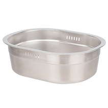 스텐 설거지통 8L 다용도 대야 주방 싱크대정리 채반 과일세척 설겆이