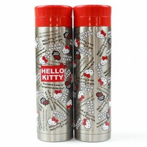 헬로키티 칼라패턴 텀블러 300ml X2개 캐릭터텀블러 생활잡화 텀, 단품