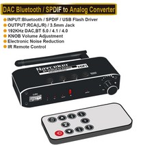 Navceker-DAC 디지털-아날로그 오디오 컨버터 블루투스 수신기 포함 광학 Toslink USB 디스크-RCA 3.5mm, 01 ZY-AL1_01 Digital to Analog