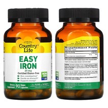 컨트리 라이프 esay iron 철 킬레이트 90캡슐