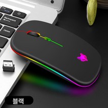 DFMEI 충전 무선 발광 마우스, 블랙, 규격 없음