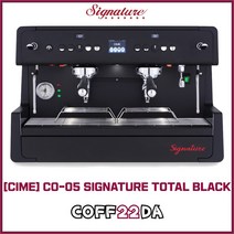 씨메 시그니처 CO-05 토탈블랙 반자동 에스프레소 커피 머신 2그룹 3그룹 톨컵용 디스플레이, 2GR