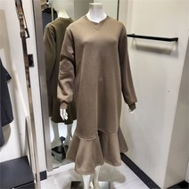 [씨엠큐브] SH02 원피스60프로밑단플레어기모 롱원피스60프로 CMOM20DD2