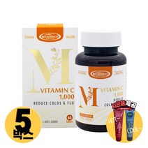 [사은품제공]호주 마더네스트 비타민 C 1000mg 60정 아스코르빈산 비타민씨 알지알지몰 RZ, 상품수량, 5개