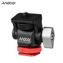 스테디 캠 카메라 봉 모노포드 삼발이 Andoer미니 삼각대 헤드 콜드 슈 어댑터알, 01 Red