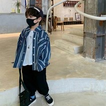 [에리쏭] 북유럽 유아동 남아셔츠 아기 청남방 데님 빈티지 셔츠 가을옷 como-ny