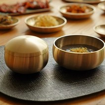 놋담 유기 달 옥식기 한식기세트, 상세 설명 참조