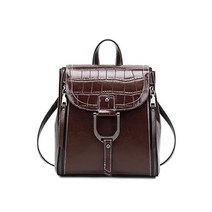 포멀 핸드백 SDFGH 천연가죽 여성 백팩 배낭 북백 미니 오일 왁스 데이 팩 냅색 Color A Size One size
