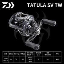 다이와 루어낚시 베이트 릴 Tatula 80 SV TW 민물, 오른손, 20 스파이더 SV 8.1 속도 비율
