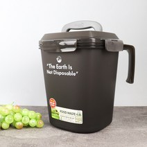 락앤락 밀폐식 음식물쓰레기통 그레이 4.8L /냄새차단 음쓰통, 없음