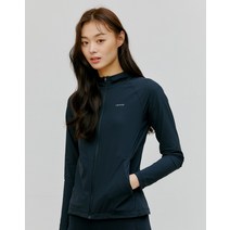 블랙 여성 트리코트 후드 집업 자켓 LLTS2B101BK