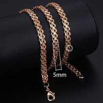 목걸이 펜던트 악세서리 fanshion 585 로즈 골드 컬러 curb weaving rope snail link 페르시 체인 남성 여성 패션아이템 우정목걸이 강아지 목걸이